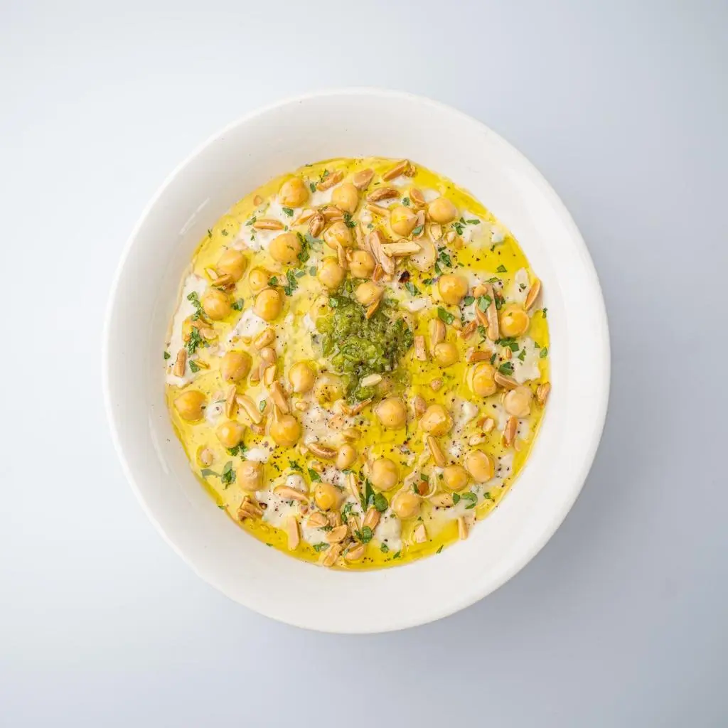 Fateh Hummus with Ghee and Nuts
